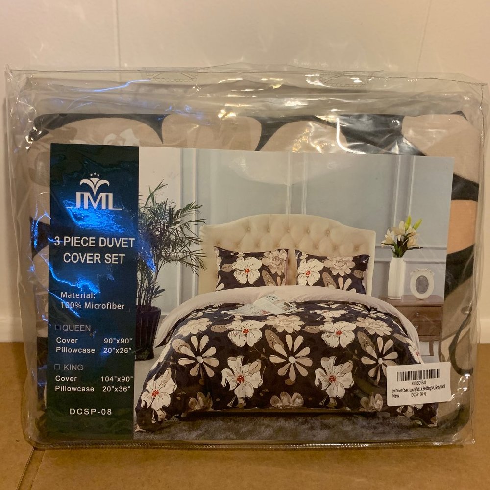 JML DUVET COVER, 3 PCS SET WITH ZIPPER